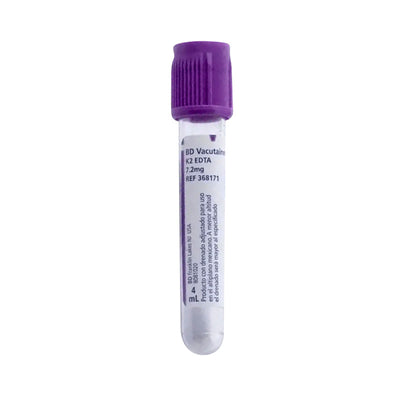 Tubo BD Vacutainer Lila para recolección de sangre con K2EDTA