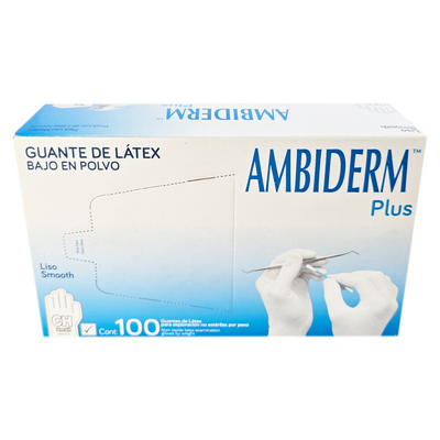 Guante Latex Plus Ambiderm No Estéril Bajo en Polvo