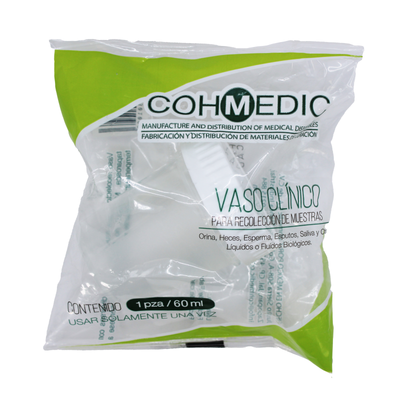 Vaso Recolector 60 ml Blanco Estéril