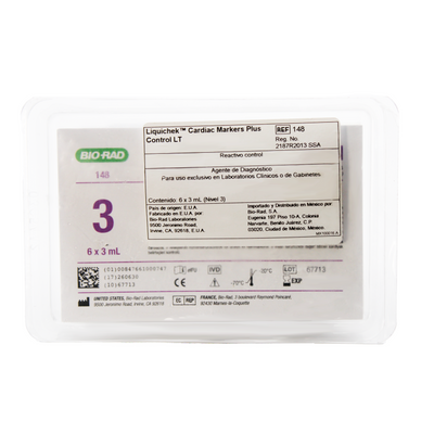 Reactivo Bio-Rad Liquichek Cardiac Markers Plus Control LT 3