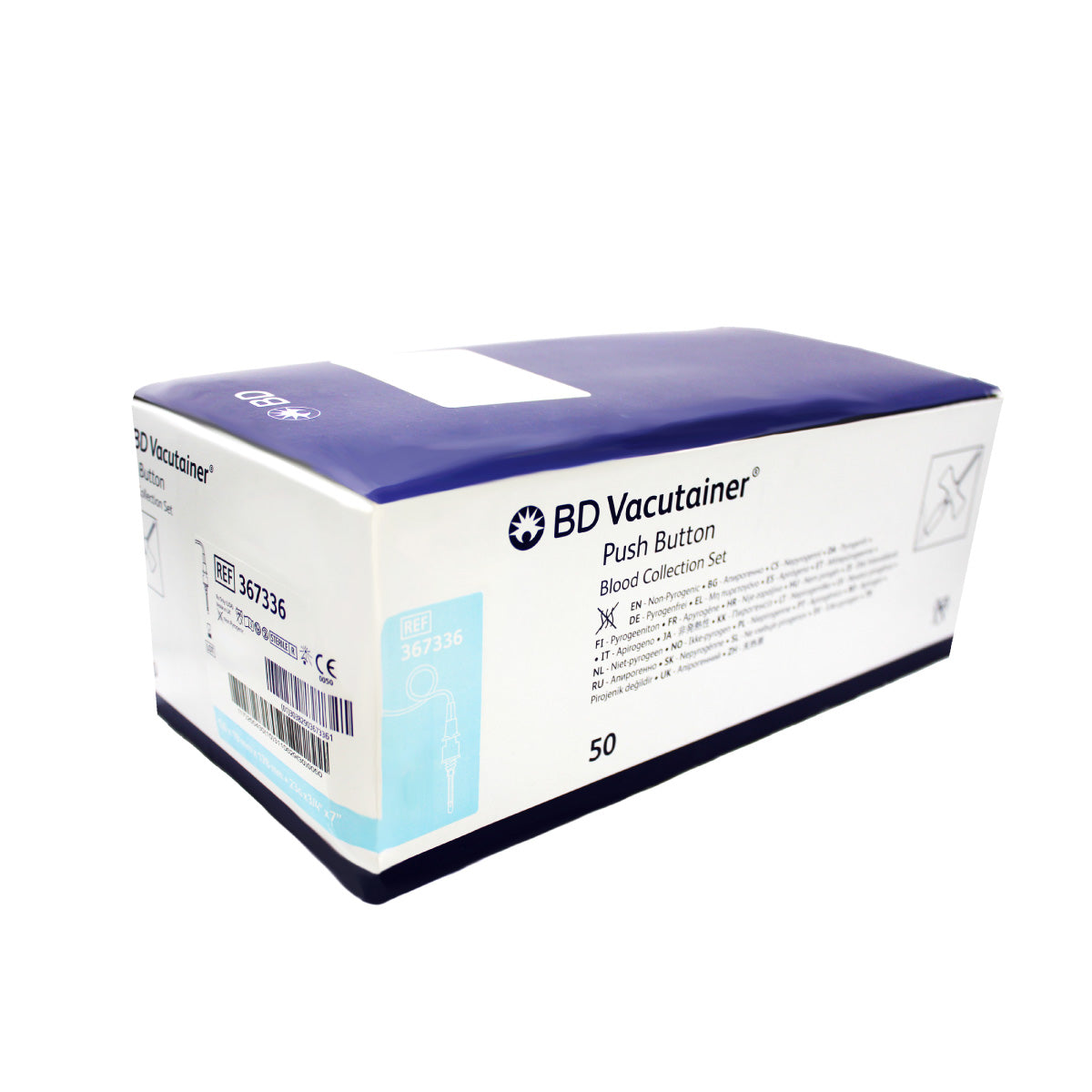 367336 Mariposa-Equipo Alado Bd Vacutainer Push Button Azul 23G x 19 mm ...