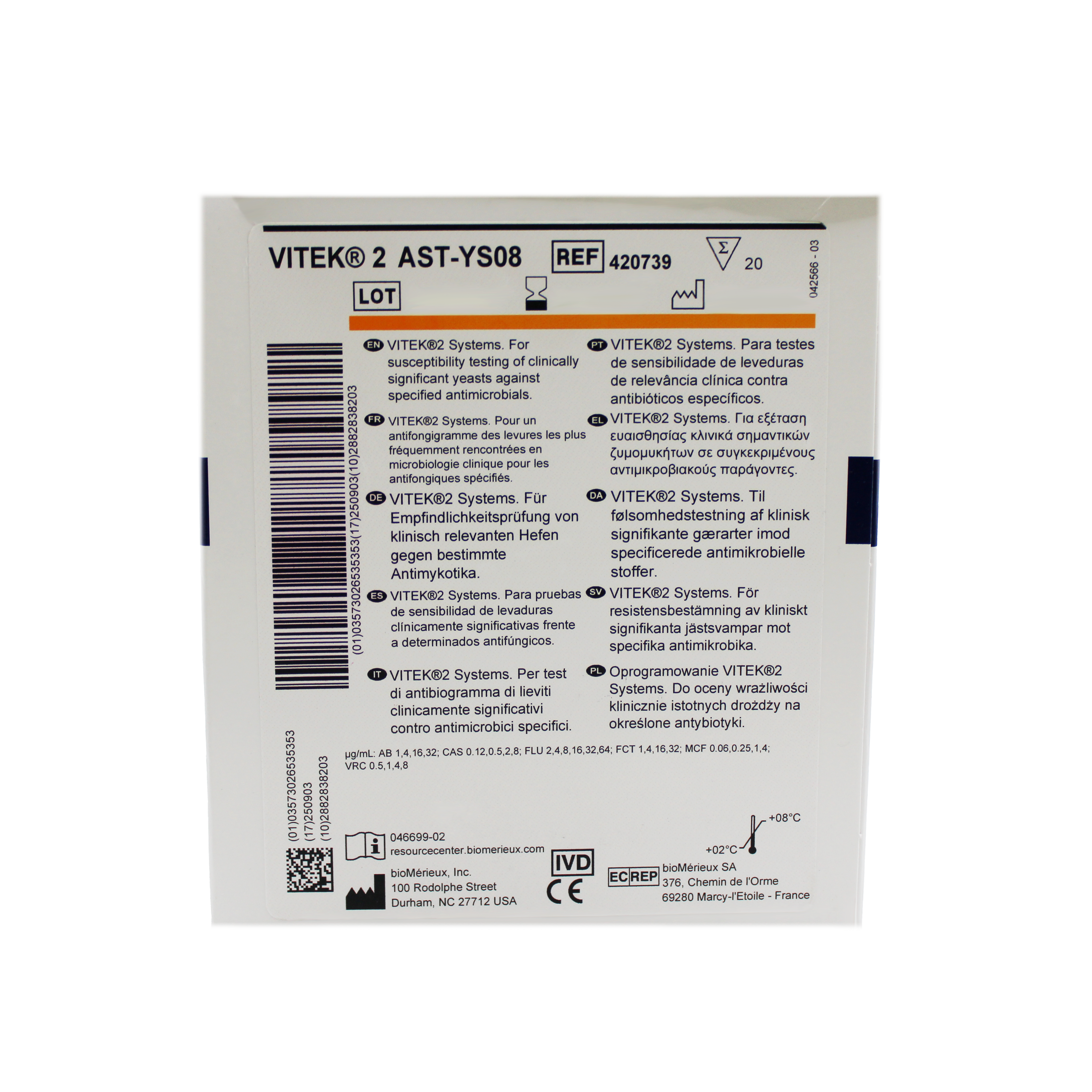 Ast Card Tarjeta VITEK® 2 AST-YS08 - Supply Now