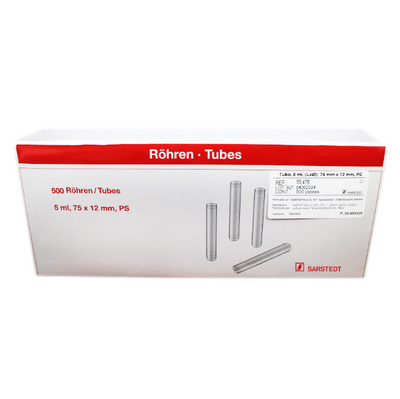 Tubo Sarstedt 5 mL - 75 x 12 mm